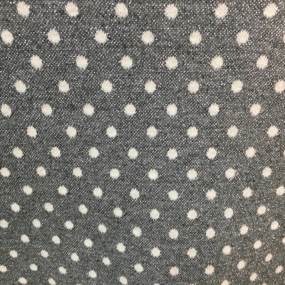 Talbots Gray & White Polka Dot Top w/ Silver Metallic Sparkle - Picture 6 of 16